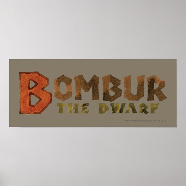 Bombur Name Poster (Front)