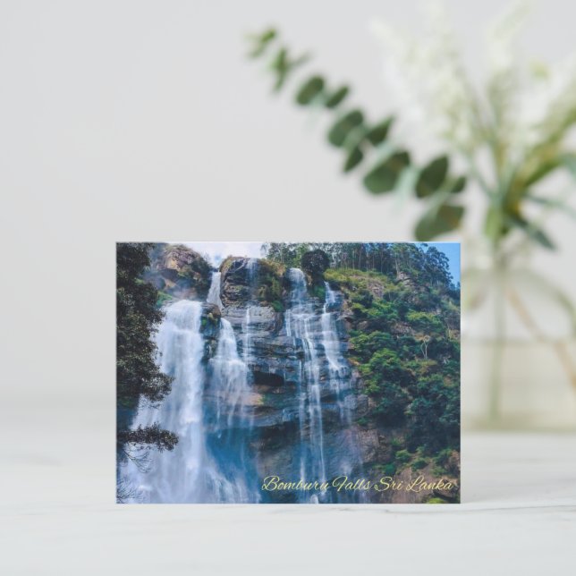 Bomburu falls Sri Lanka - Natural Photography Postcard (Standing Front)