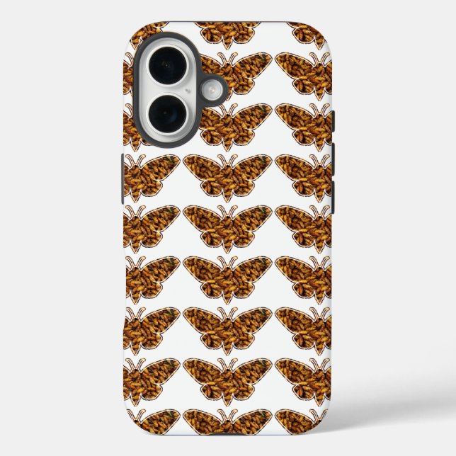 Bombyx Mori Silk Moth Life Cycle Silhouette Case-Mate iPhone Case (Back)