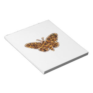 Bombyx Mori Silk Moth Life Cycle Silhouette Notepad