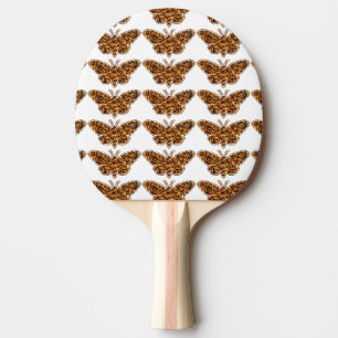 Bombyx Mori Silk Moth Life Cycle Silhouette Ping Pong Paddle