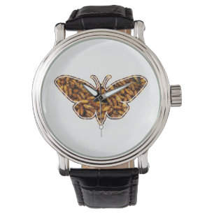 Bombyx Mori Silk Moth Life Cycle Silhouette Watch