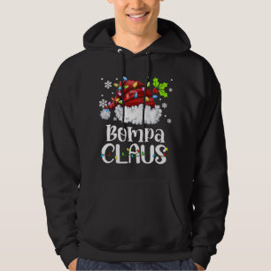 Bompa Claus Santa Hat Christmas Light Xmas Family Hoodie