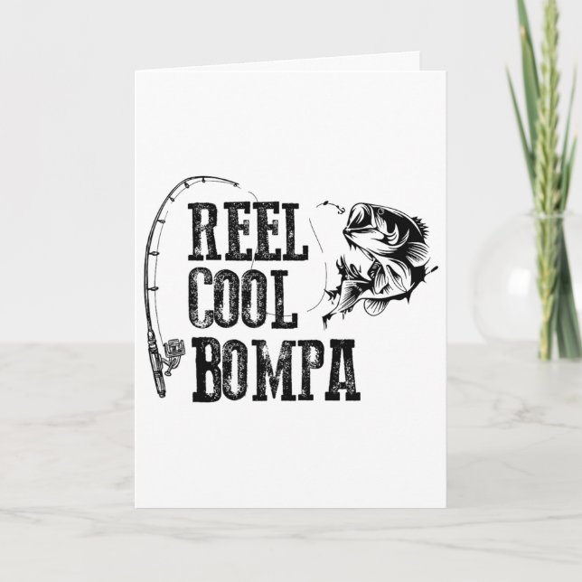 Bompa Fishing Reel Cool Bompa Funny Gift  Card (Front)