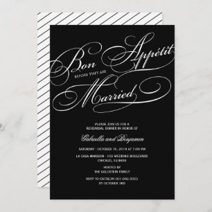 Bon Appetit Before Married Rehearsal Dinner Invite