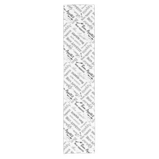 Bon Appetit Classic Black and White Pattern Short Table Runner