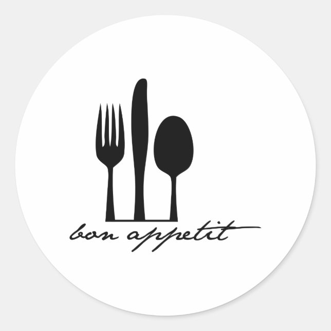 Bon Appetit Classic Round Sticker (Front)