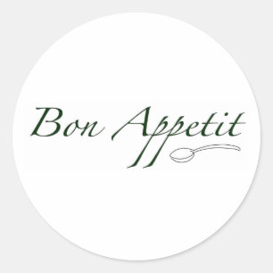 Bon Appetit Classic Round Sticker