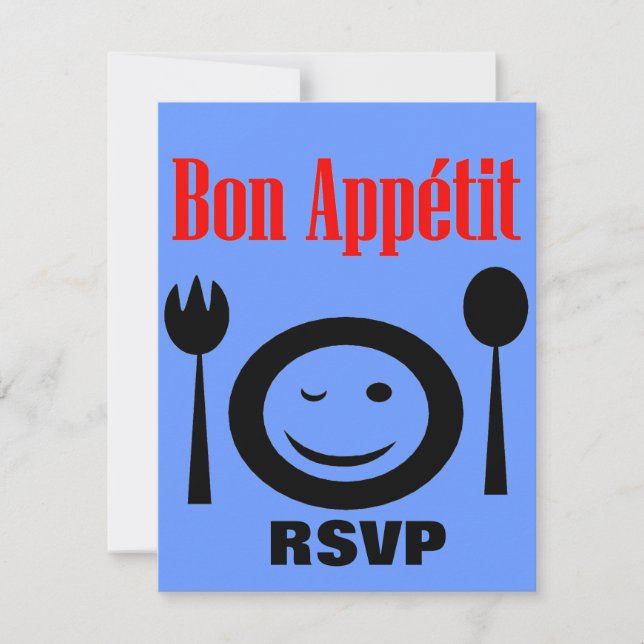 Bon Appetit Dinner Party Invitation (Front)