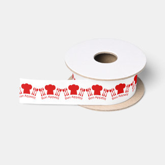 Bon Appetit Elegant Chef Hat Satin Ribbon