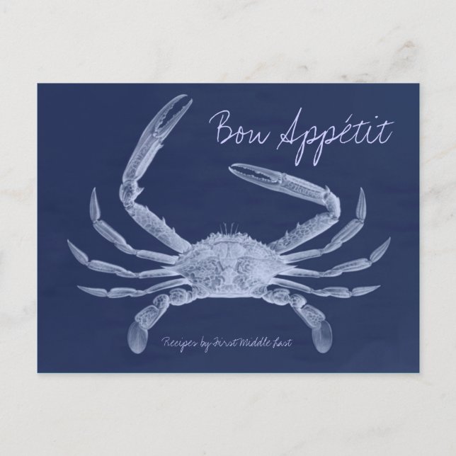 Bon Appétit King Crab Recipe Card (Front)