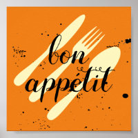 bon appetit kitchen quote word art modern style