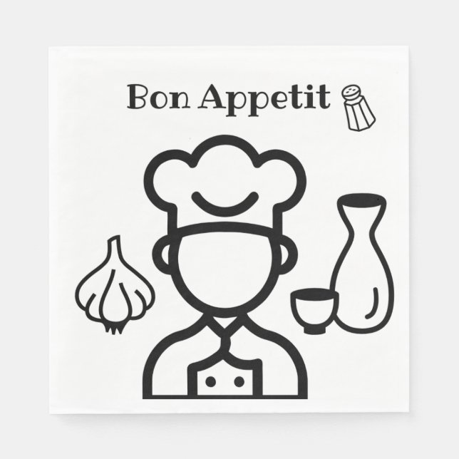 Bon appetit lunch napkins  (Front)