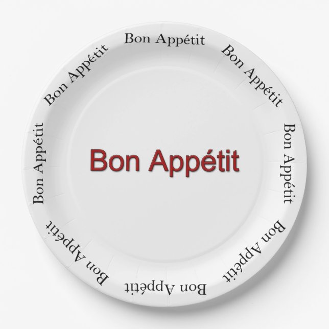 Bon Appetit Paper plates (Front)