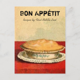 Bon Appetit Pie Recipe Card
