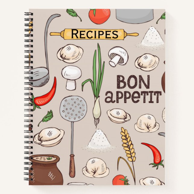 Bon Appetit Recipe Notebook (Front)