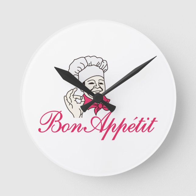 Bon Appetit Round Clock (Front)