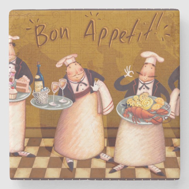 Bon Appétit Stone Coaster (Front)