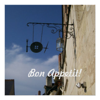 Bon Appetit!  Utensils Cafe Sign in France