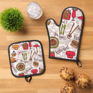 Bon Appetite Oven Mitt & Pot Holder Set