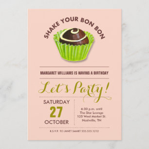Bon Bon Birthday Party Invitation