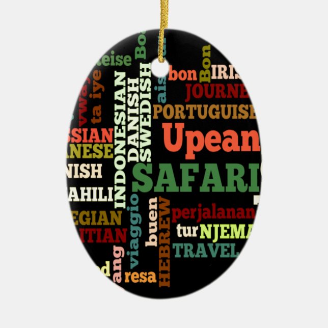 Bon Italian Irish Safari Hapanese Voyage Ceramic Tree Decoration (Front)
