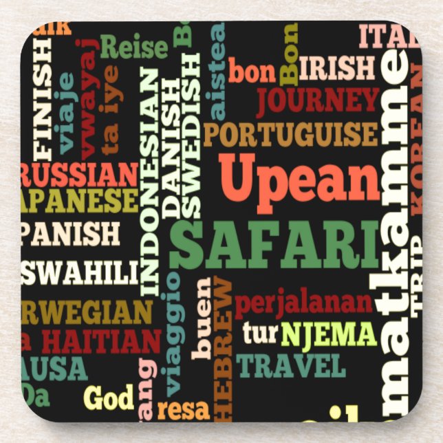 Bon Italian Irish Safari Hapanese Voyage Coaster (Front)