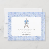 Bon Jour Bebe Romantic Blue French Thank You 