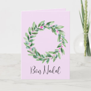 Bon Nadal, Catalan Christmas wreath Holiday Card