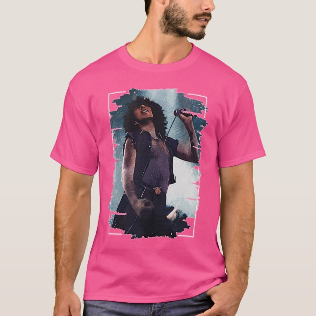 Bon Scott  Brush Art T-Shirt (Front)