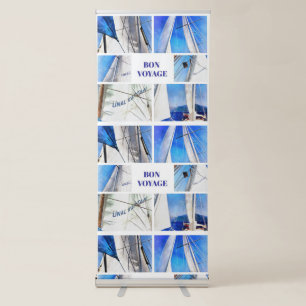 Bon Voyage Agean Gulet Artistic Collage Retractable Banner