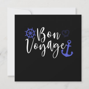 Bon Voyage Anchor Cruising Cruise Ship Vacation Gi Invitation