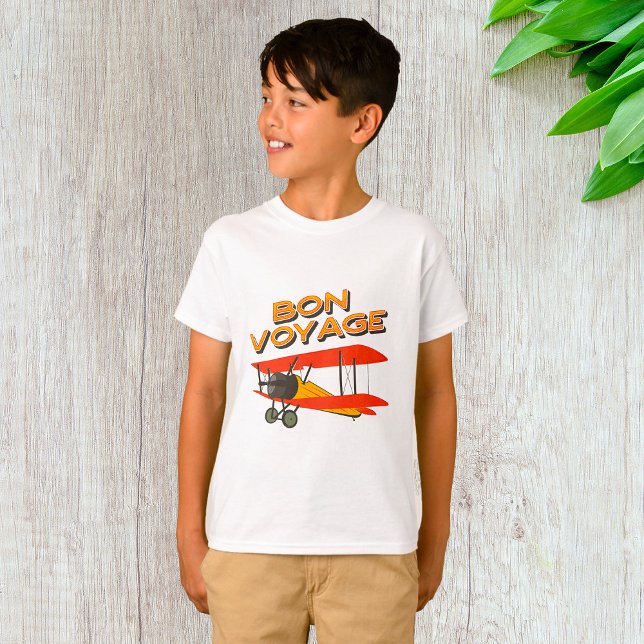 Bon Voyage Biplane Vintage Aeroplane T-Shirt (Creator Uploaded)