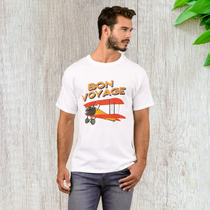Bon Voyage Biplane Vintage Aeroplane T-Shirt