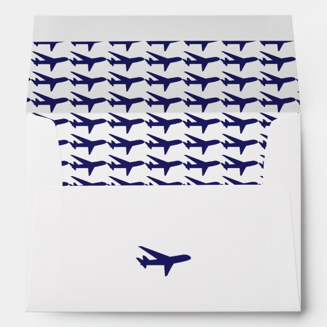 Bon Voyage Blue Aeroplanes Envelopes (Back (Bottom))