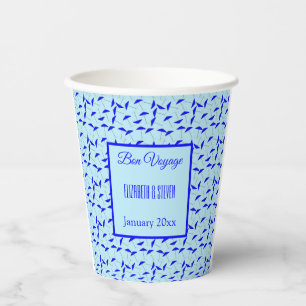 Bon Voyage Blue umbrellas pattern Paper cup