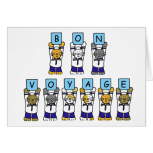 Bon Voyage Cats Wearing Sailor Outfits