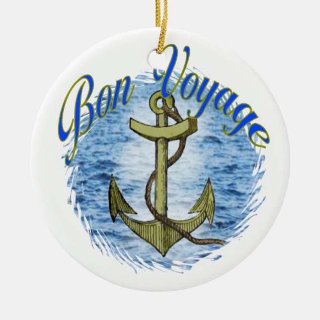 Bon Voyage Ceramic Tree Decoration (Front)