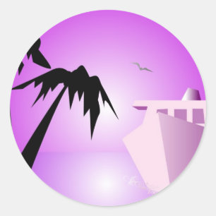 Bon Voyage Classic Round Sticker