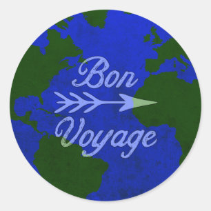 Bon Voyage Classic Round Sticker