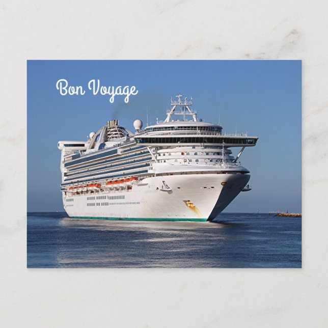 Bon Voyage: Golden Princess cruise ship Postcard (Front)