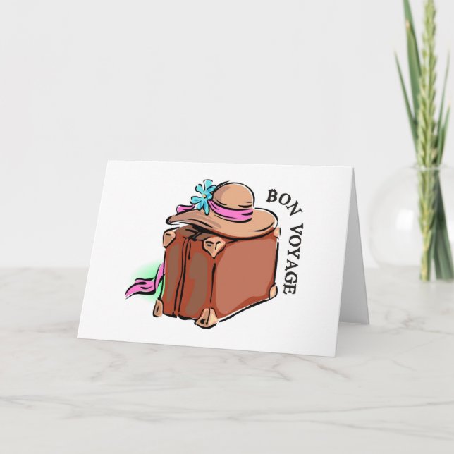 Bon Voyage, have a good trip! Luggage & hat Card (Front)