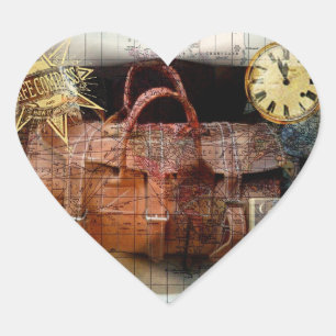 Bon Voyage Heart Sticker