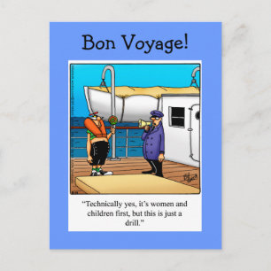 Bon Voyage Humour Postcard