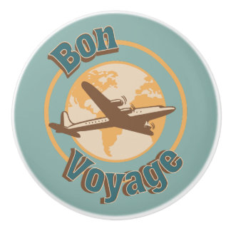 Bon Voyage Let's travel the world design Ceramic Knob
