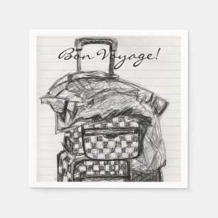 Bon Voyage Luggage Paper Napkin