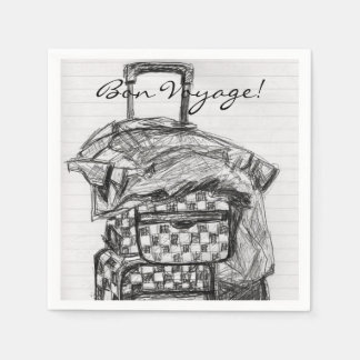 Bon Voyage Luggage Paper Napkin