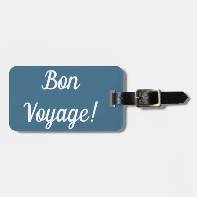 Bon Voyage Luggage Tag (Front Horizontal)