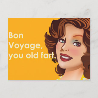 Bon Voyage Old Fart Postcard