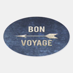 Bon Voyage Oval Sticker
